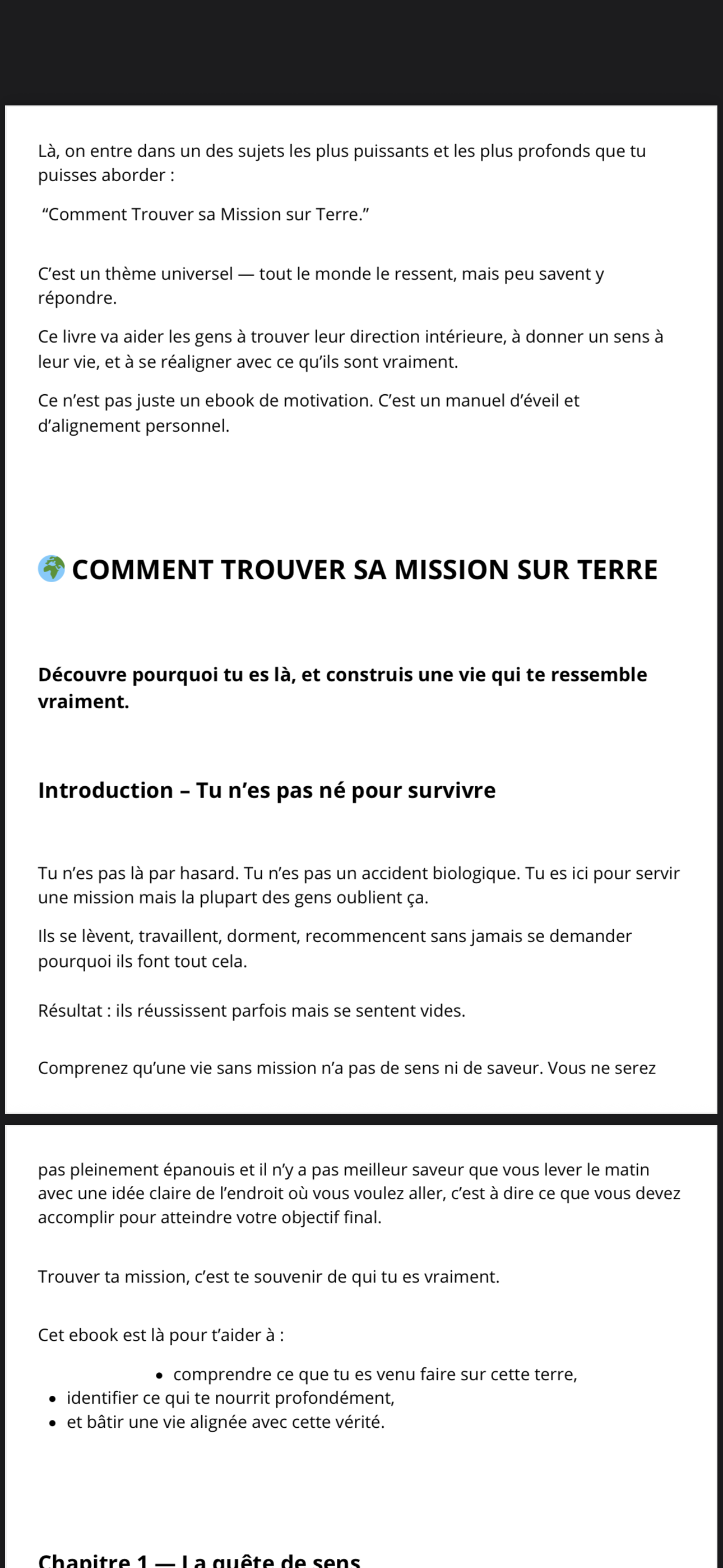 "COMMENT TROUVER TA MISSION SUR TERRE" - Ebook By CallMeNarcice - Coach en Séduction & Transformation Personnelle