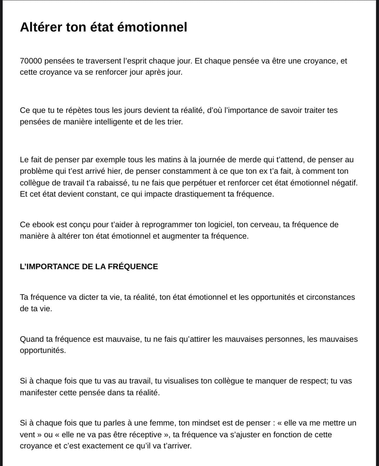 "COMMENT ALTÉRER TON ÉTAT ÉMOTIONNEL INSTANTANÉMENT" By CallMeNarcice.