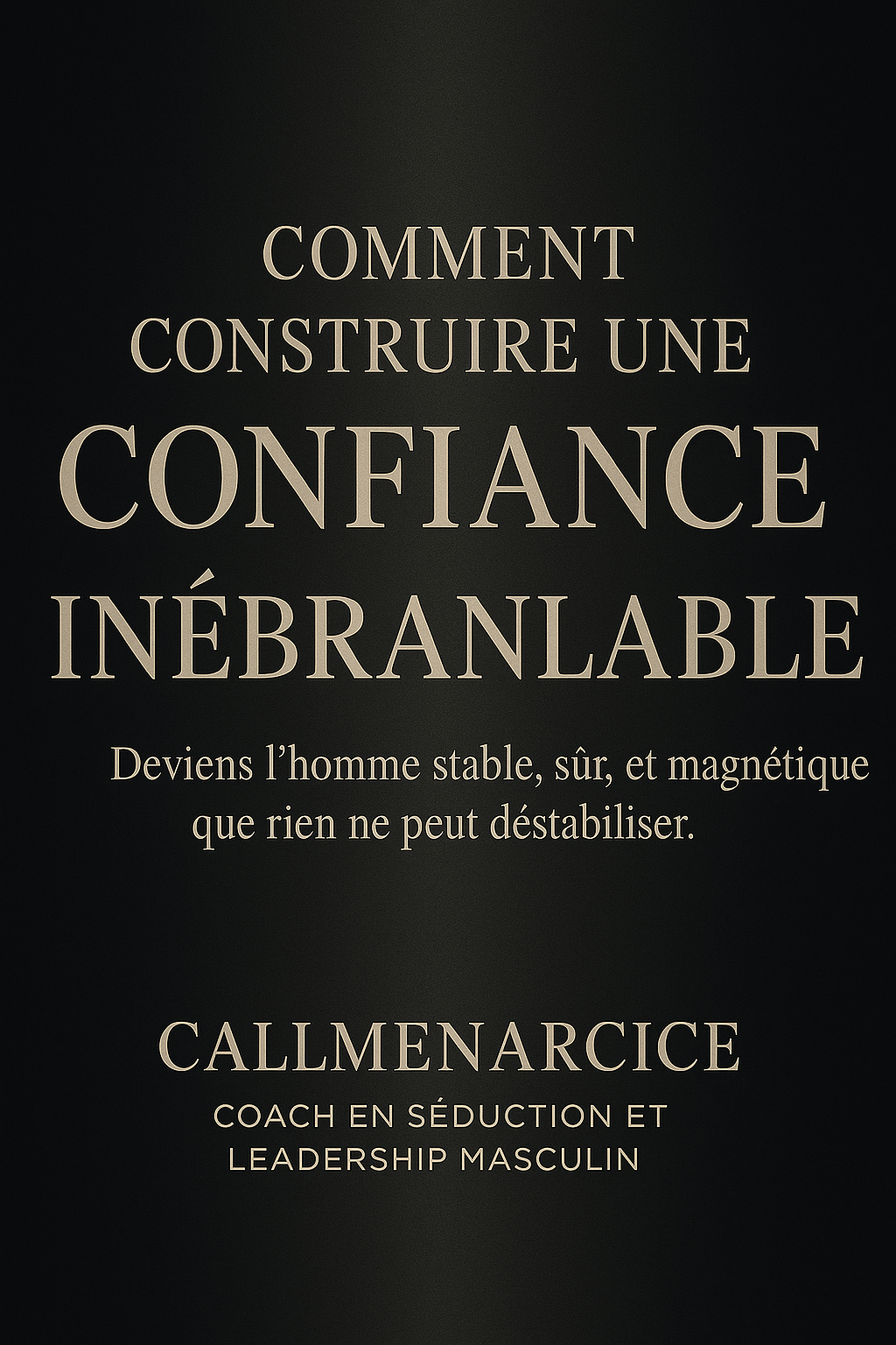 "COMMENT DÉVELOPPER UNE CONFIANCE EN TOI INÉBRANLABLE" By CallMeNarcice.