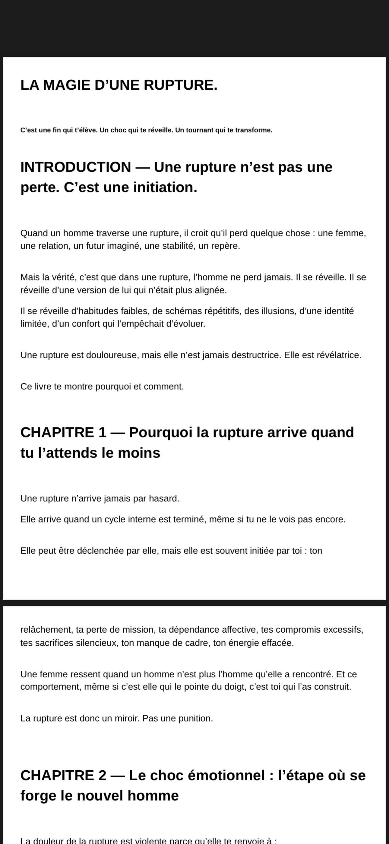 "COMMENT UTILISER UNE RUPTURE POUR TE TRANSFORMER"