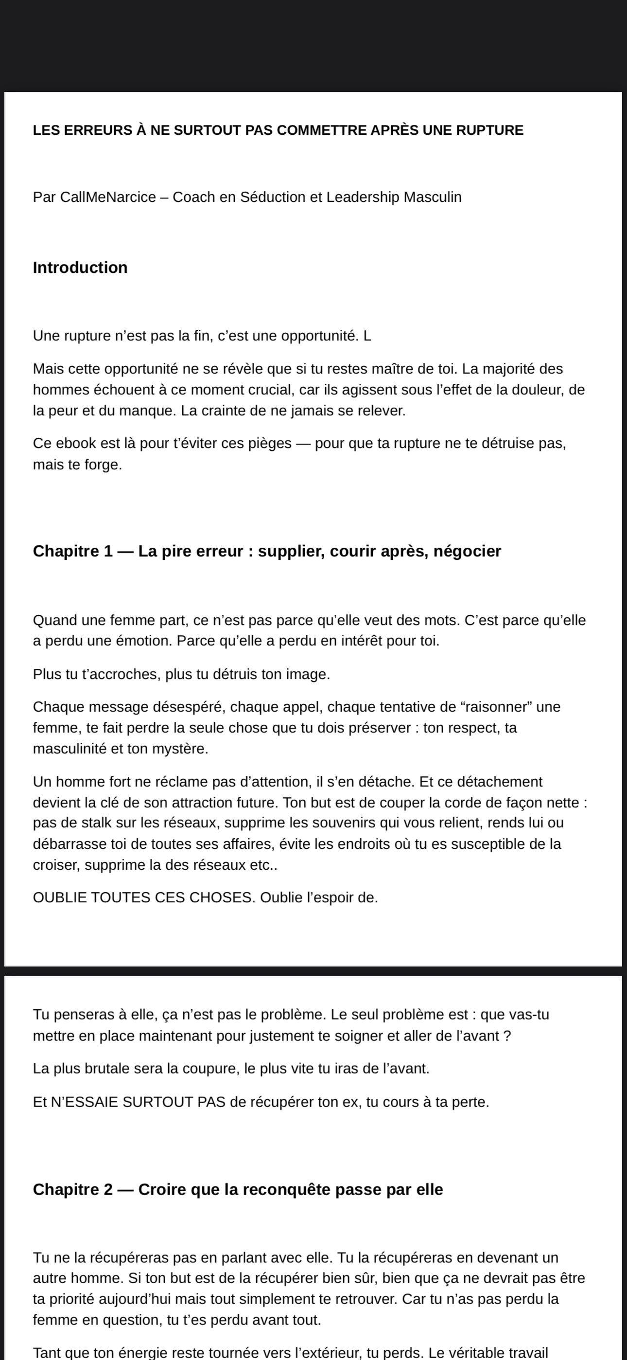 "NE FAIS PAS CES ERREURS APRÈS UNE RUPTURE" By CallMeNarcice.