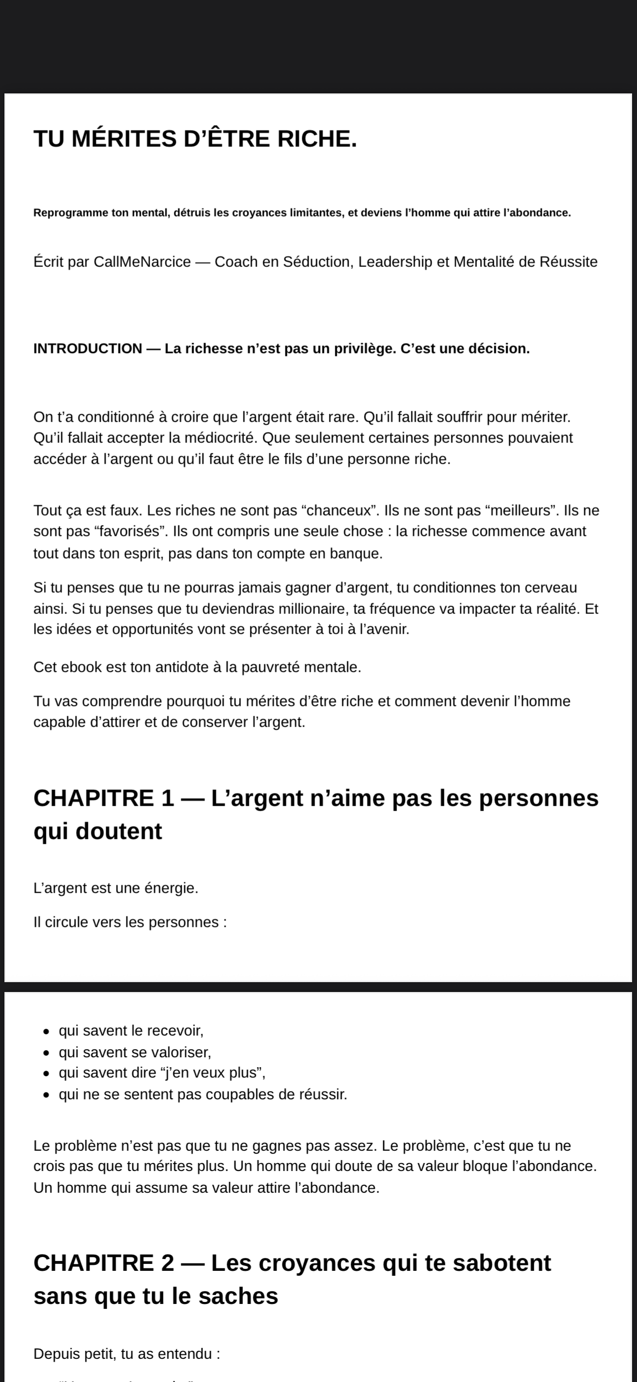 "COMMENT ATTIRER L’ABONDANCE FINANCIÈRE ET LES OPPORTUNITÉS" By CallMeNarcice.