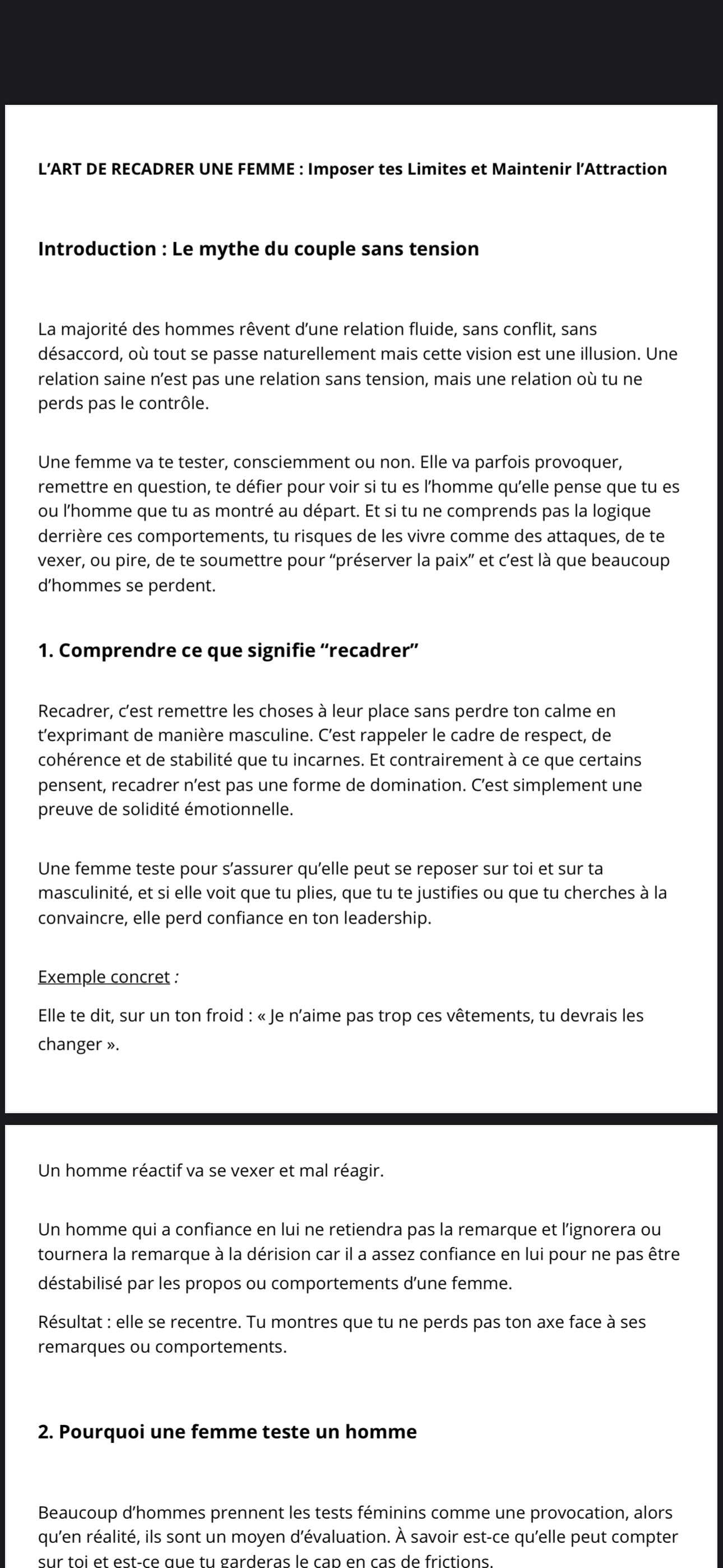 "COMMENT RESTER MASCULIN AVEC UNE FEMME" By CallMeNarcice.